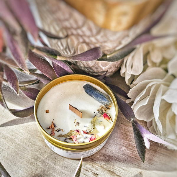 Meditate-Crystal-Infused-Soy-Handmade-Candle-blue-kyanite-Crystal-Calgary-Canada-Frankincense-Cedarwood-Lavender-ylang-grapefruit-lemon