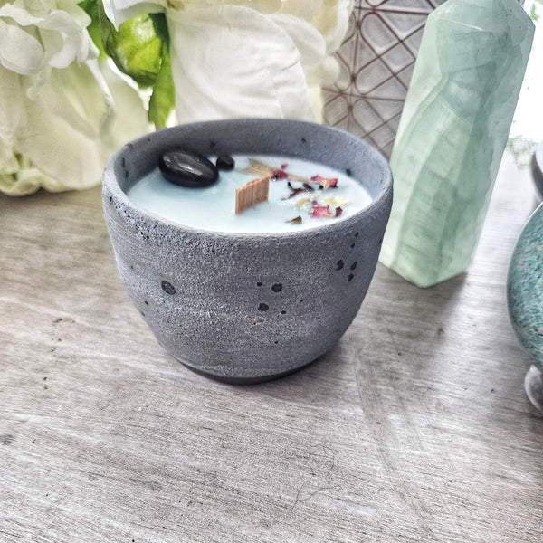 4 oz. Athena Candle in a Ceramic Vessel ~ Nectarine, Pomegranate, Clove, Cardamom, Black Pepper, Amber & Warm Woods