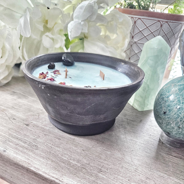 12 oz. Athena Candle in a Ceramic Vessel ~ Nectarine, Pomegranate, Clove, Cardamom, Black Pepper, Amber & Warm Woods