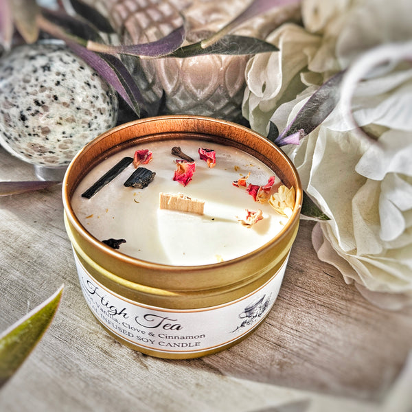 High-Tea-Crystal-Infused-Soy-Handmade-Candle-Tourmaline-Crystal-Calgary-Canada-Bergamot-Vanilla-cinnamon
