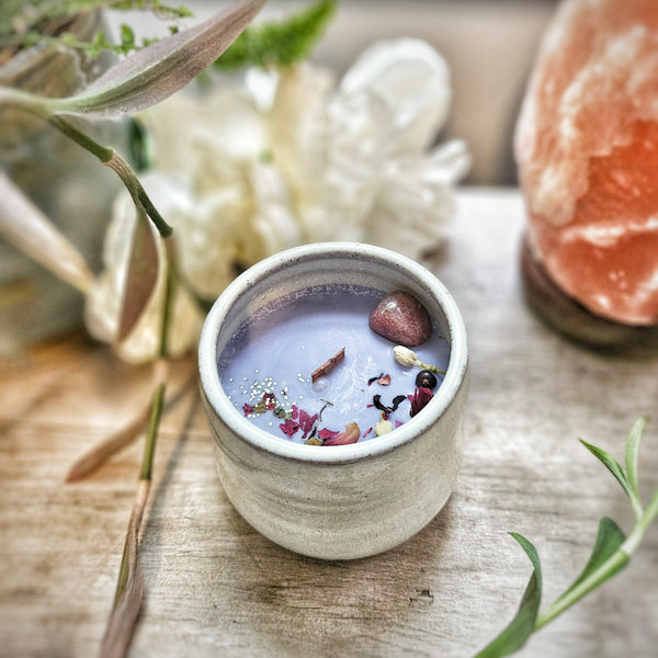 11 oz. Luna Candle in a Ceramic Vessel ~ Plum & Cassis