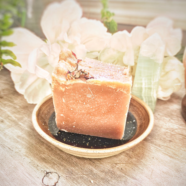 Rose Gold Soap Bar ~ Red Currant, Raspberry, Rose, Peach, Violet & Jasmine