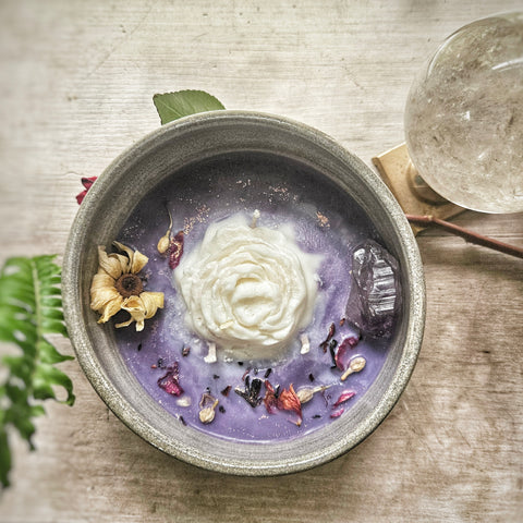 25 oz. Aurora Candle in a Ceramic Vessel ~ Plum, Moscato & Autumn Leaves