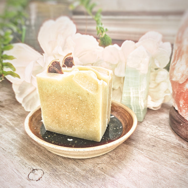Orchard Soap Bar ~ Lime, Olive Leaf, Green Tea, Bergamot, Clementine, & White Cedar
