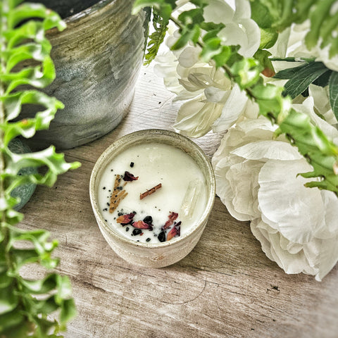 6 oz. Black Sea Candle in Ceramic Vessel ~ Black Salt & Cypress