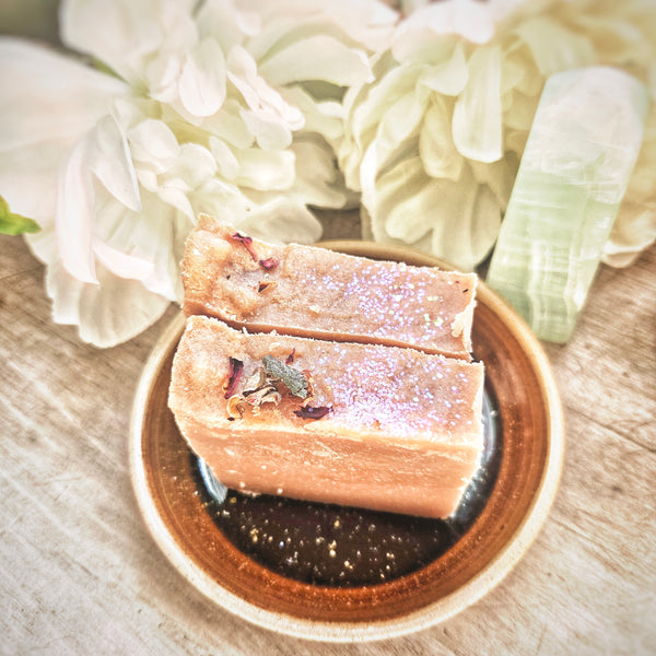 Rose Gold Soap Bar ~ Red Currant, Raspberry, Rose, Peach, Violet & Jasmine