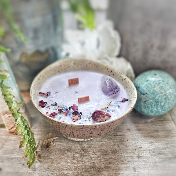 10 oz. Sugarplum Fairy Candle in a Ceramic Vessel ~ Plum, Fig, Apricot & Sugared Lemon