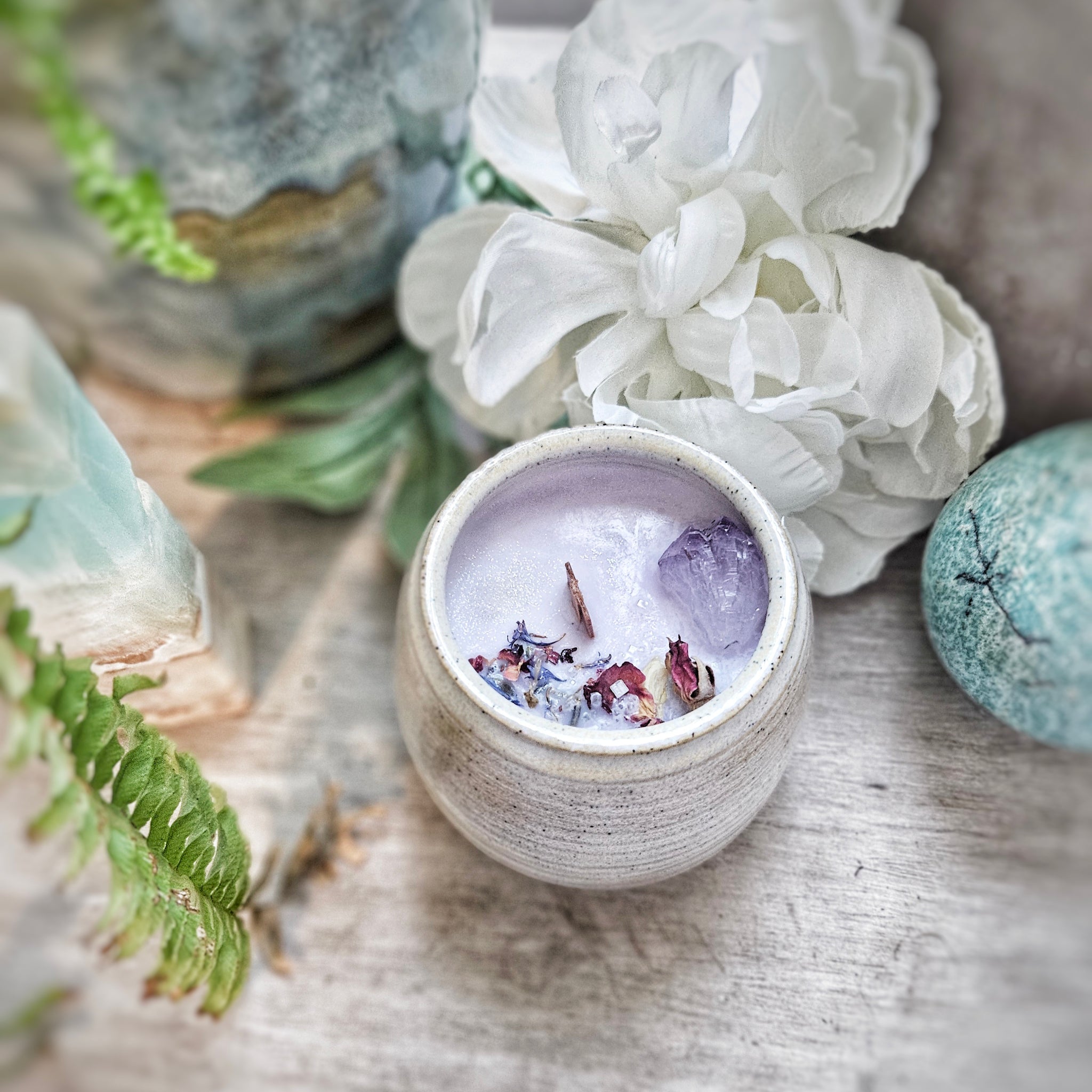 7 oz. Sugarplum Fairy Candle in a Ceramic Vessel ~ Plum, Fig, Apricot & Sugared Lemon