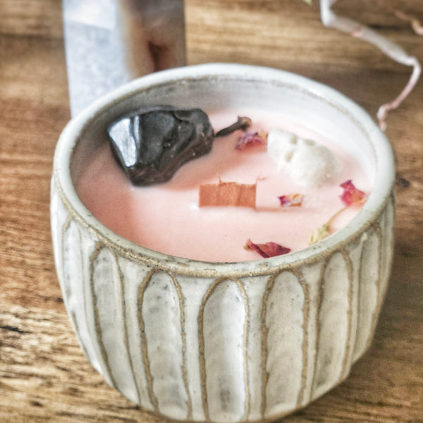 9 oz. All Hallow's Eve Candle in a Ceramic Vessel ~ Pumpkin, Cinnamon, Maple, Coconut and Pecan