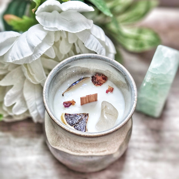 8 oz. Orchard Candle in a Ceramic Vessel ~ Lime, Olive Leaf, Green Tea, Bergamot, Clementine, & White Cedar