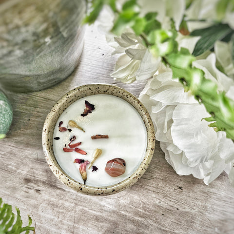 5 oz. Goddess Candle in Ceramic Vessel ~ Cherry Blossom