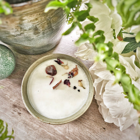 5 oz. Goddess Candle in Ceramic Vessel ~ Cherry Blossom