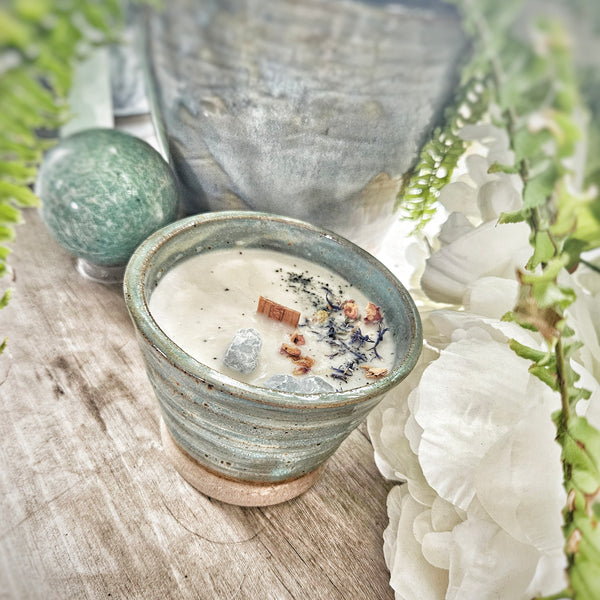 8 oz. Sand & Sea Candle in Ceramic Vessel ~ Coconut, Vanilla, Pineapple, Butter, Lei Blossom & Airy Musk