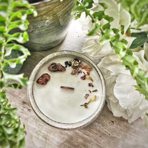 14 oz. Goddess Candle in Ceramic Vessel ~ Cherry Blossom