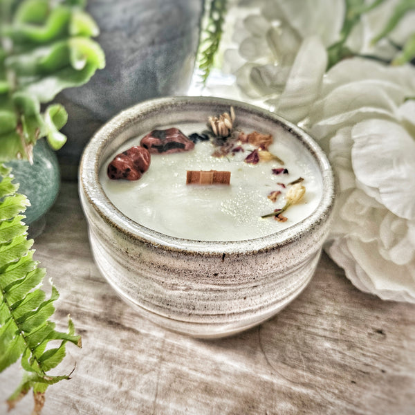 14 oz. Goddess Candle in Ceramic Vessel ~ Cherry Blossom