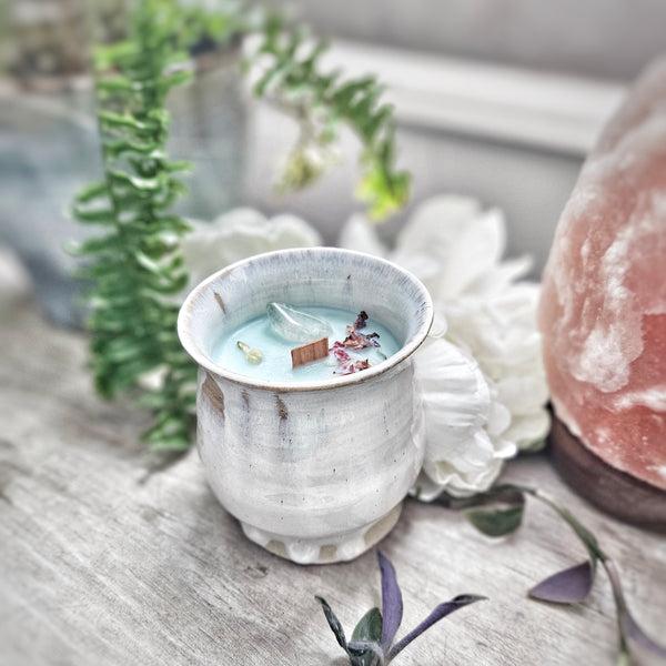 12 oz. Boho Goddess Candle in a Ceramic Vessel ~ Papaya, Jasmine, Rose, Honeysuckle, Mango & Coconut