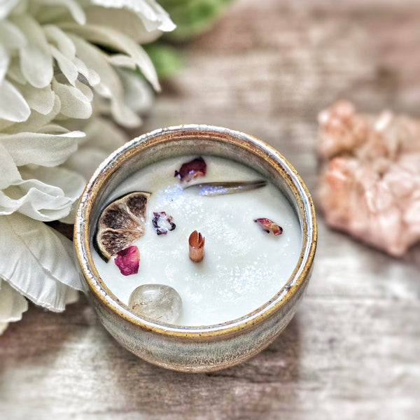 4 oz. Orchard Candle in Ceramic Vessel ~ Lime, Olive Leaf, Green Tea, Bergamot, Clementine, & White Cedar