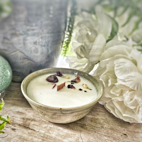 5 oz. Goddess Candle in Ceramic Vessel ~ Cherry Blossom