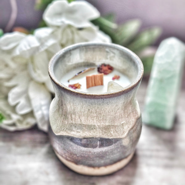 8 oz. Orchard Candle in a Ceramic Vessel ~ Lime, Olive Leaf, Green Tea, Bergamot, Clementine, & White Cedar