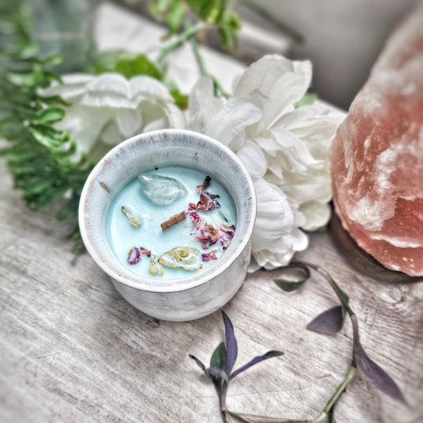 12 oz. Boho Goddess Candle in a Ceramic Vessel ~ Papaya, Jasmine, Rose, Honeysuckle, Mango & Coconut